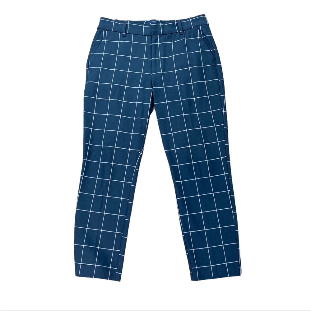 Woman’s GAP “slim ankle high rise” check pants size 10